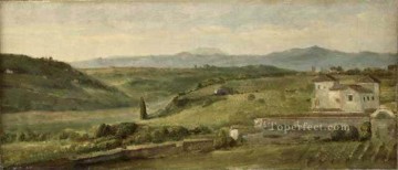  Ram Arte - Paisaje panorámico con una granja simbolista George Frederic Watts